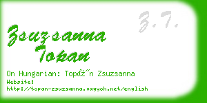 zsuzsanna topan business card